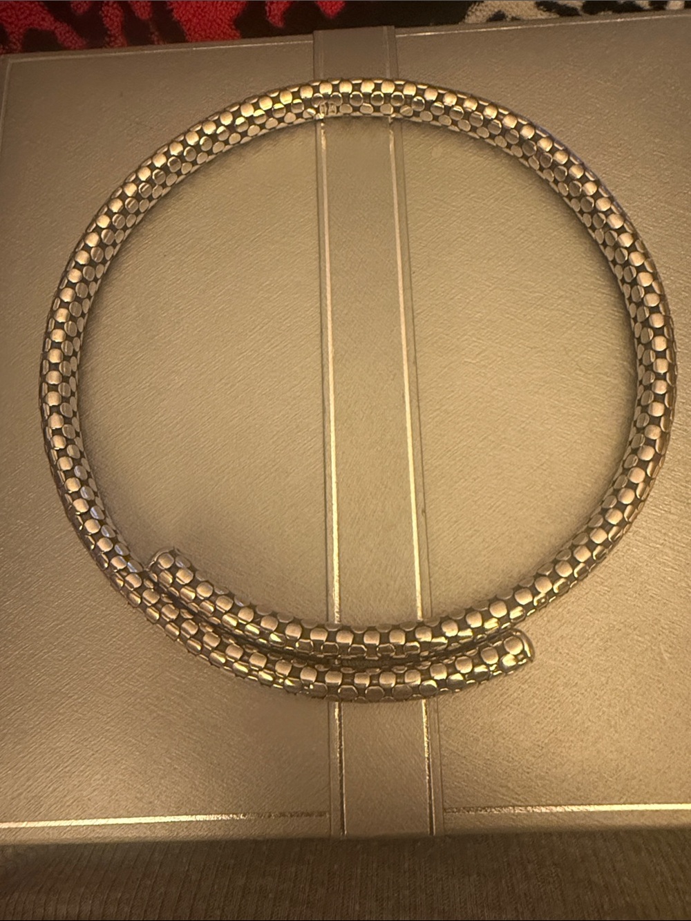 John Hardy Silver Textured Coil Necklace